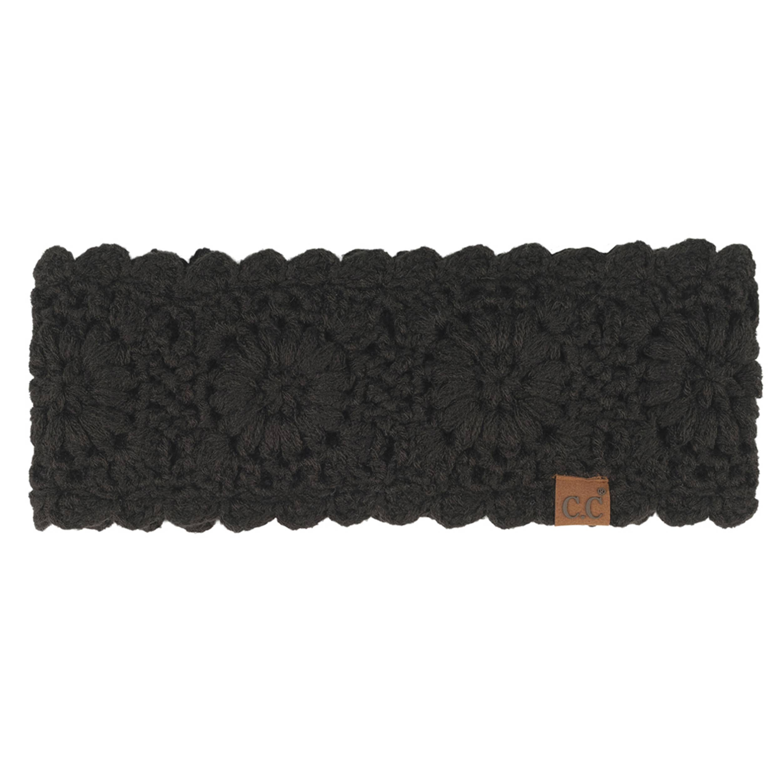 Hana - Vente Bonnet – femme - Bandeau Solide au Crochet Motif Fleur C.C8