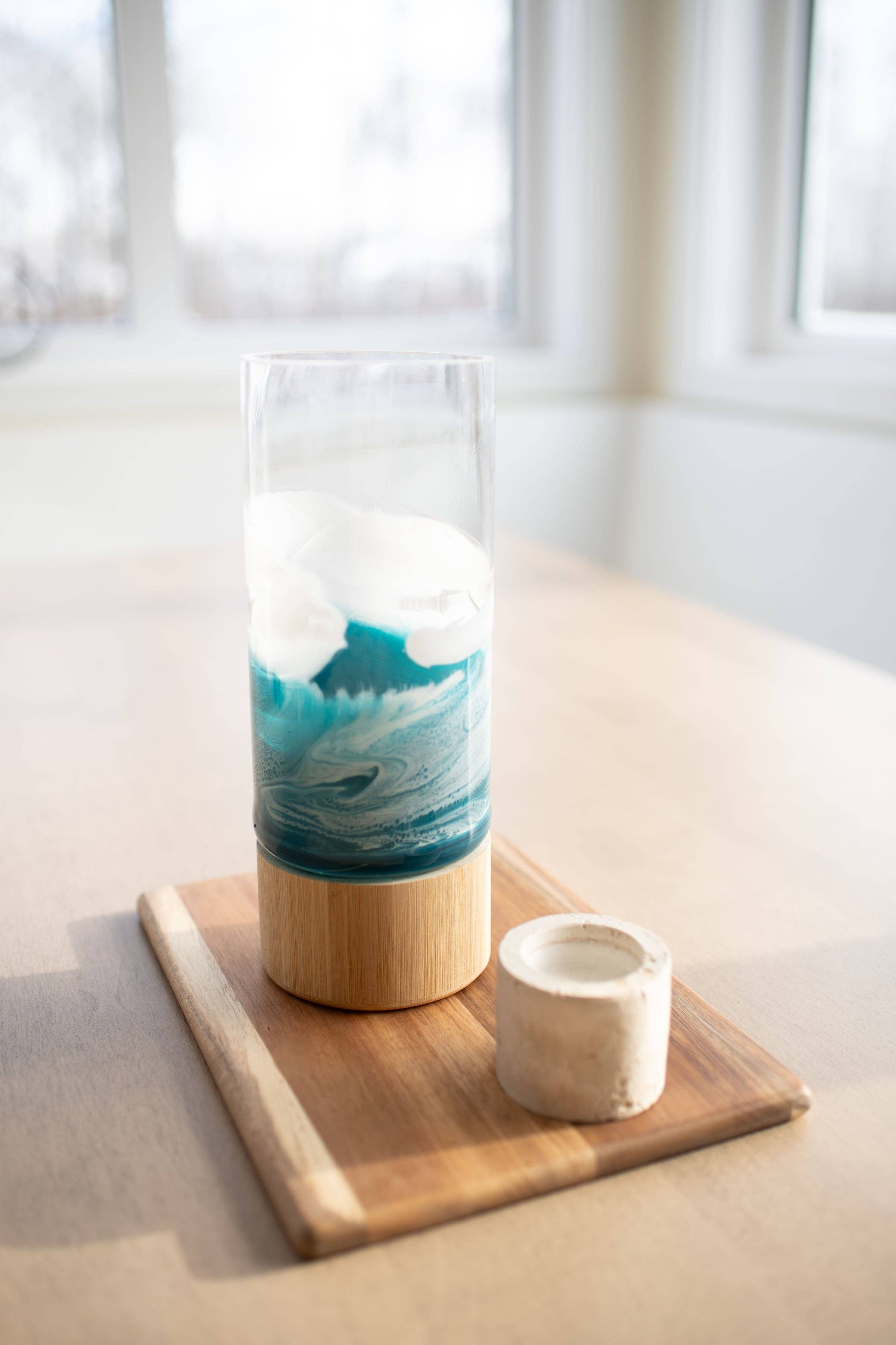 Lynn & Liana Designs - Wholesale Vase - NEW!!! Resin Accented Vase with Bamboo Base (NO TARIFFS)6