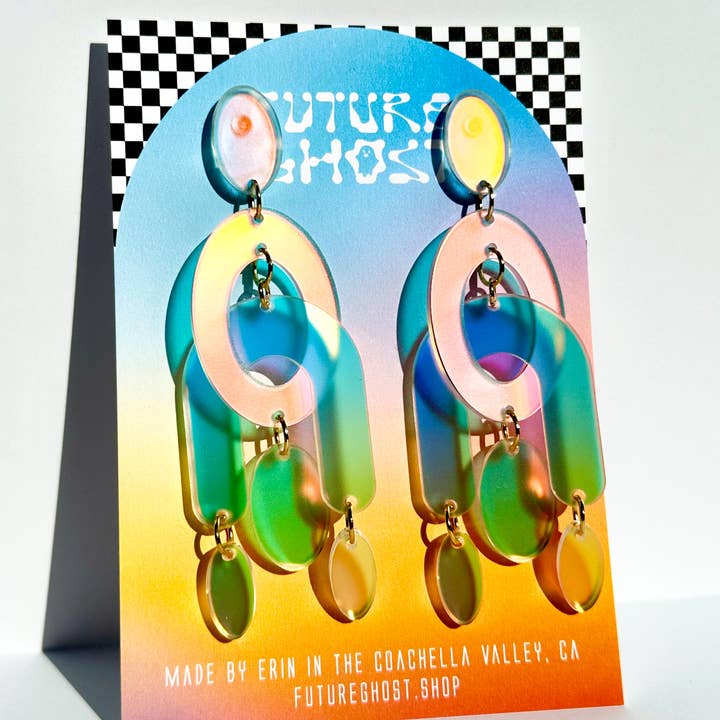 Future Ghost - Vendita all'ingrosso Orecchini pendenti - Orecchini chandelier tridimensionali Cleo1