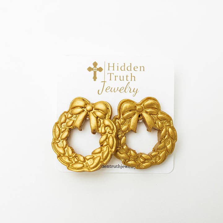 Wreath Studs for wholesale by Hidden Truth Jewelry