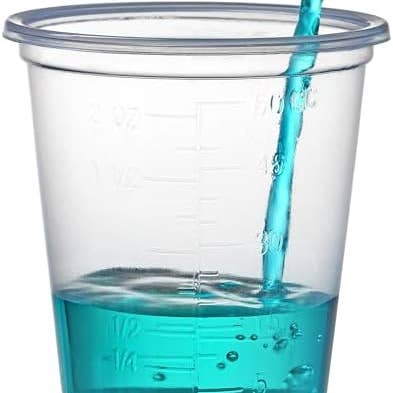 Premium 2 oz Plastic Portion Cups with Measurement Marks, Clear Disposable Medicine Dosing Cups, Stackable (50) for wholesale by Green Sky