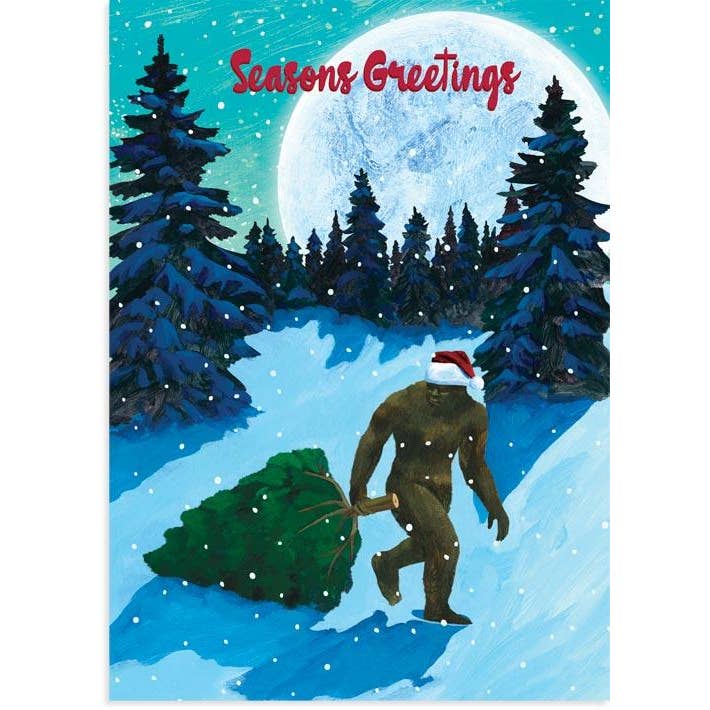 Carte de Noël sasquatch pour la vente par 23rd Day Paper Goods