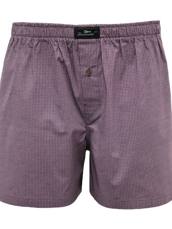 Calções Boxer de Algodão Tecido Roxo Ball BC003 por atacado de Hommard