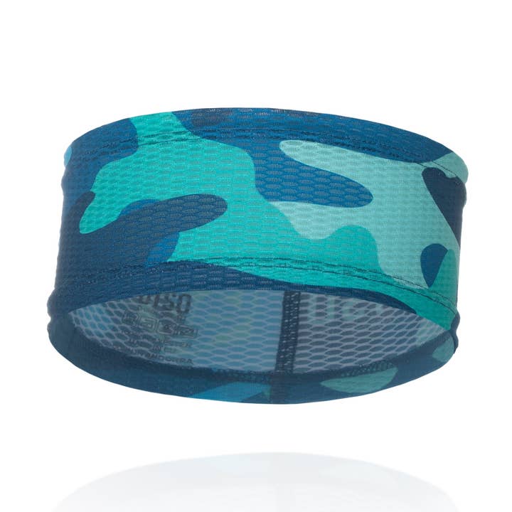 Ultraleichtes Stirnband in Tarnblau 10 cm für den Großhandel von OTSO