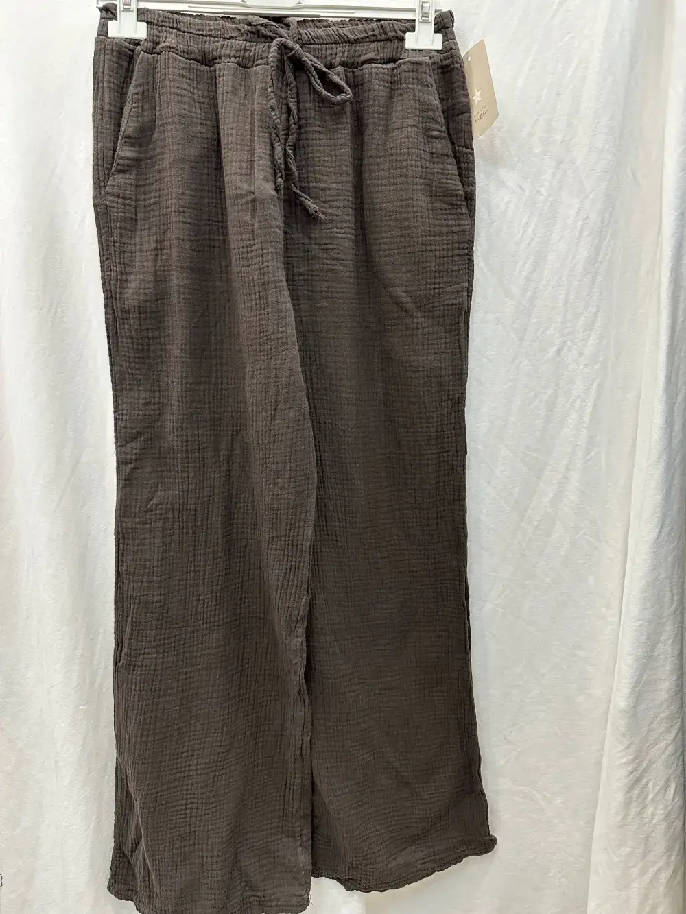 Mimi & Gogo - Wholesale Pants - Women's - Cotton gauze pants with pockets @5375_PGazePoches21