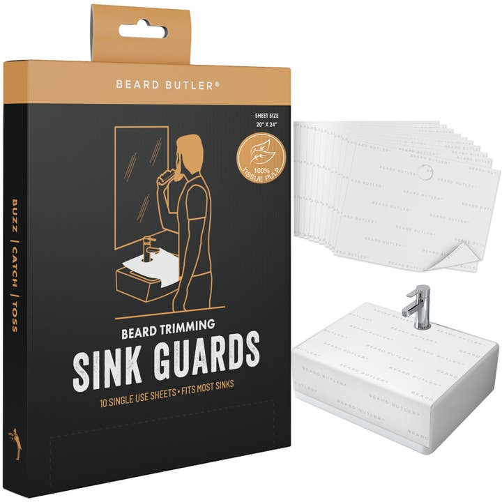 Beard Butler® - Disposable Sink Guards 10ct. 100% Biodegradable Tissue Pulp (No Plastics Ever) for wholesale by Beard Butler®