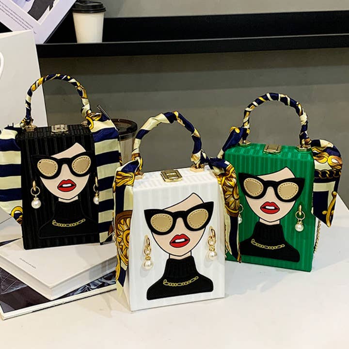 ACCITY - Wholesale Crossbody Bag - Women's - RETRO BEAUTY PATTERN CROSSBODY BAG_CWAB098614