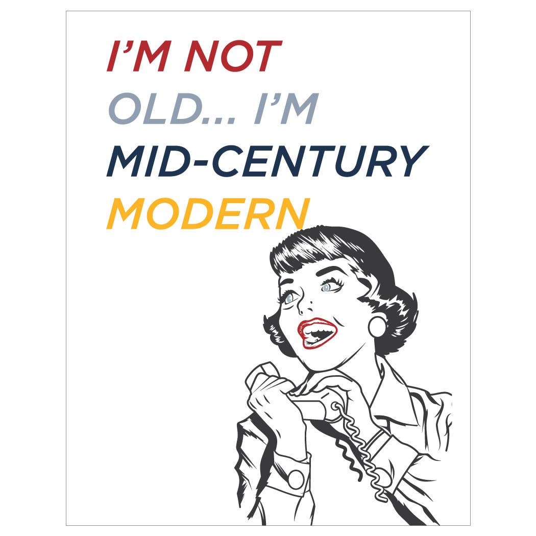 Fridgedoor - Wholesale Birthday Card - 5'' x 7'' I'm Not Old I'M Mid-Century Modern Greeting Card0