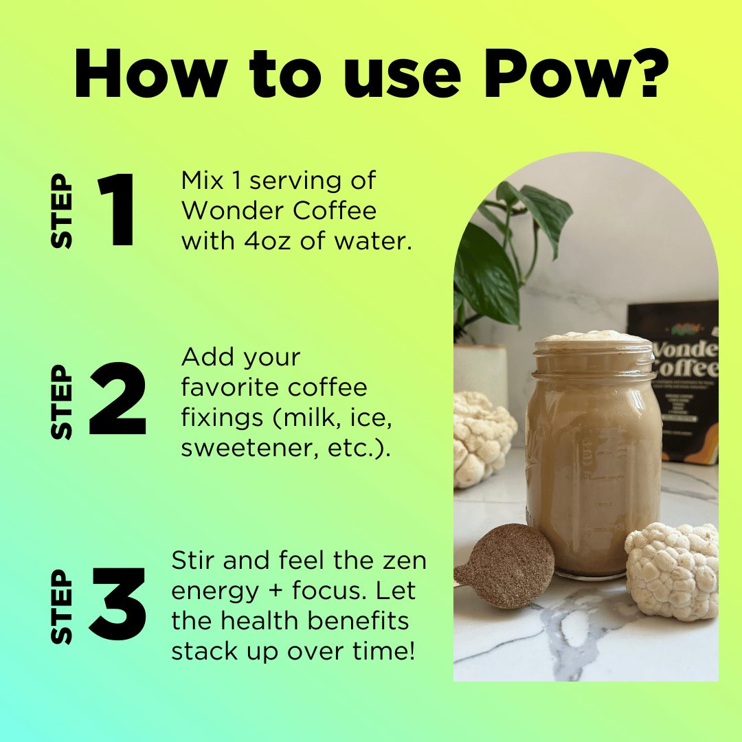 Pow - Wholesale Instant Coffee/Espresso - Wonder Coffee – Functional Mushroom Coffee with Adaptogens6