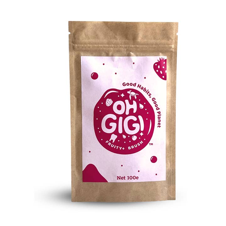 Organic Tooth Powder 'Fruity+ Brush' Refills 100g and other Purchase Wholesale toothpaste tubes. Free Returns & Net 60 Terms on Faire trending on Faire.