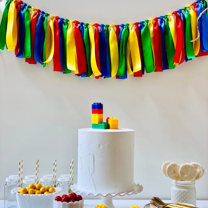 The Party Teacher - Wholesale Bunting/Garland - Primary Colors Ribbon Bunting