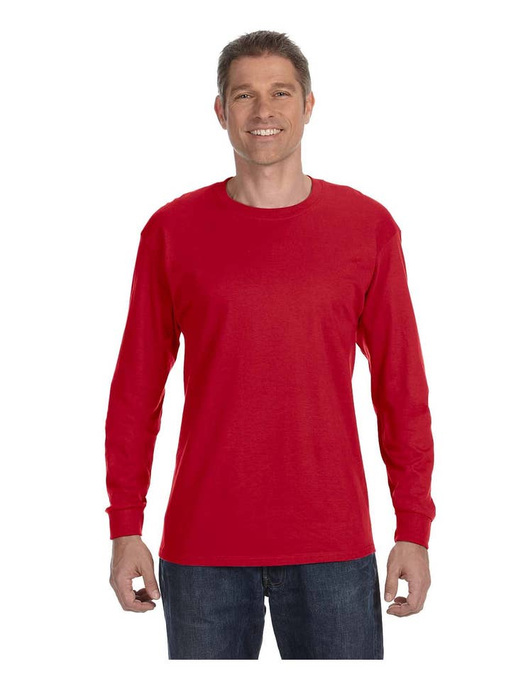 Total Apparel - Wholesale T-Shirt - Unisex - Gildan Adult Heavy Cotton Long-Sleeve Blank T-Shirt | G54016
