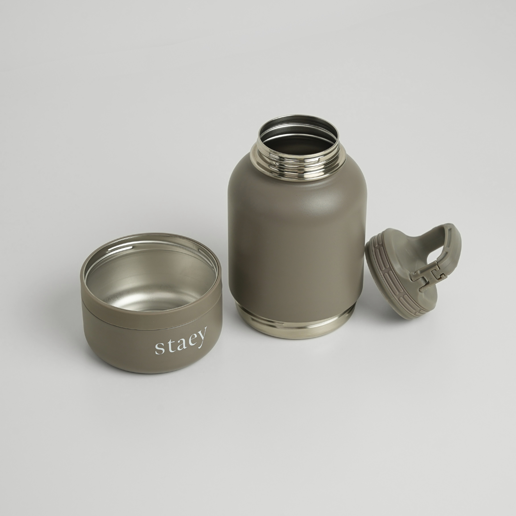 Staey - Wholesale Pet Water Bottle - Dog - Noona 2-in-1 Bottle with Bowl | Stainless Steel1