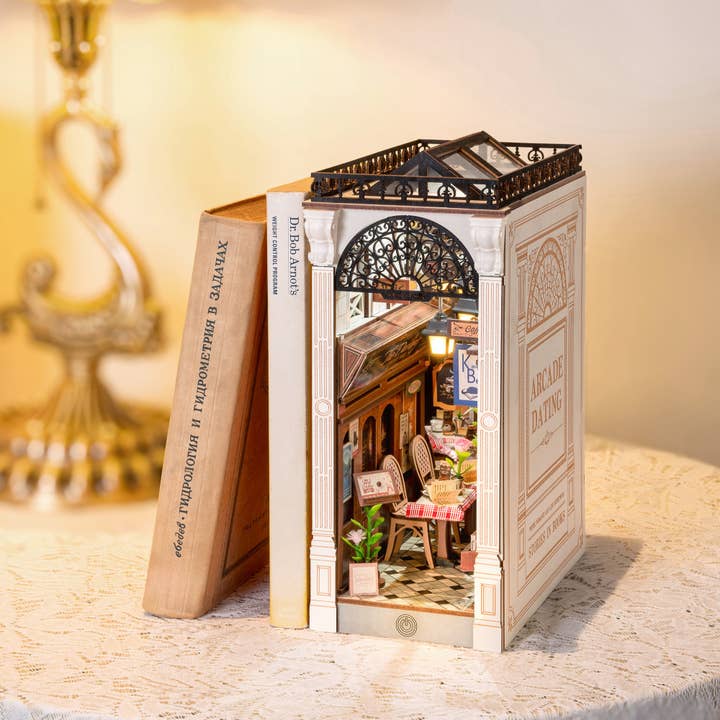 Hands Craft - Wholesale DIY Craft Kit - DIY Book Nook Kit: Paris Arcade Date with Dust Cover