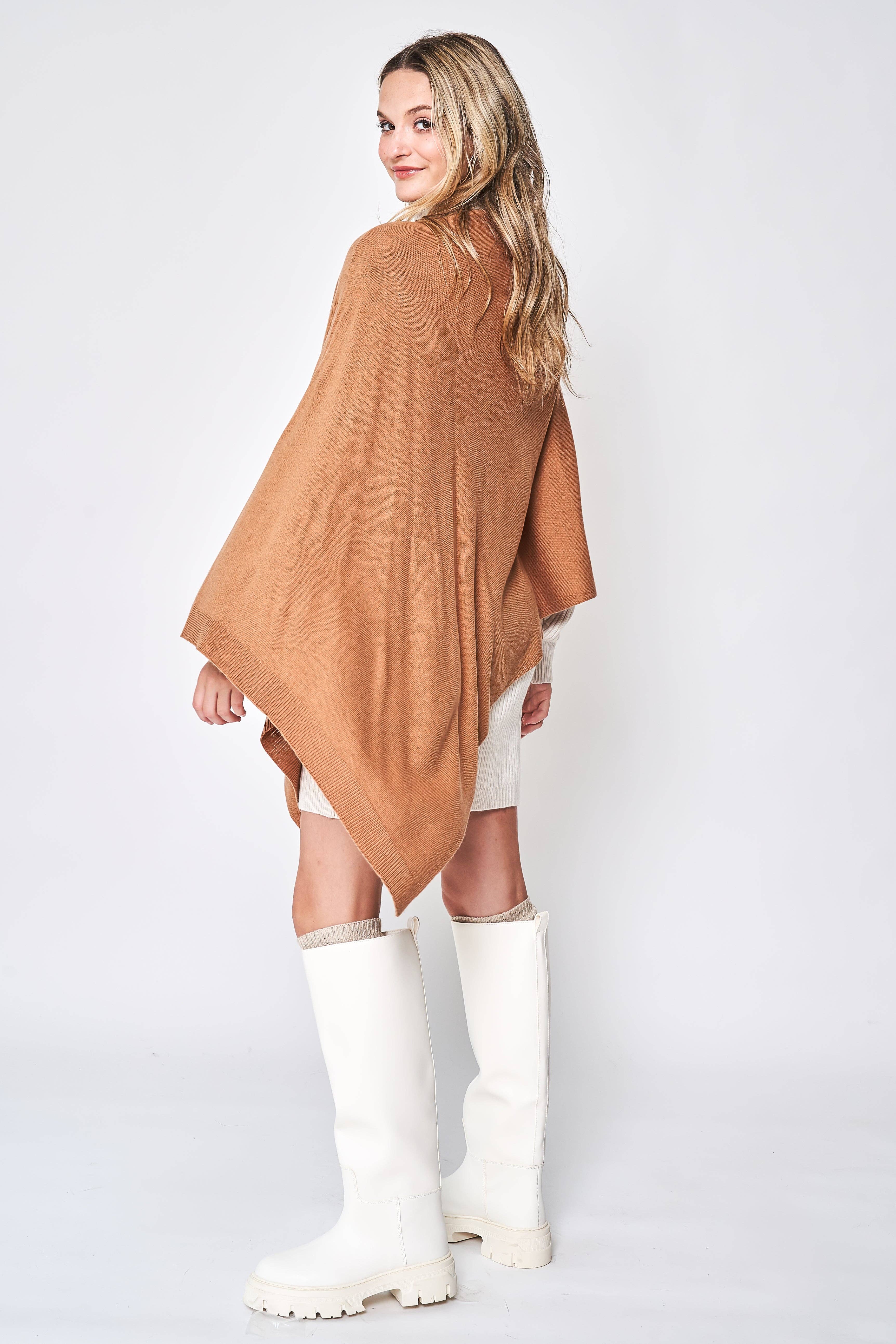 Do Everything In Love® - Wholesale Poncho - Women's - Solid Scarf Poncho9