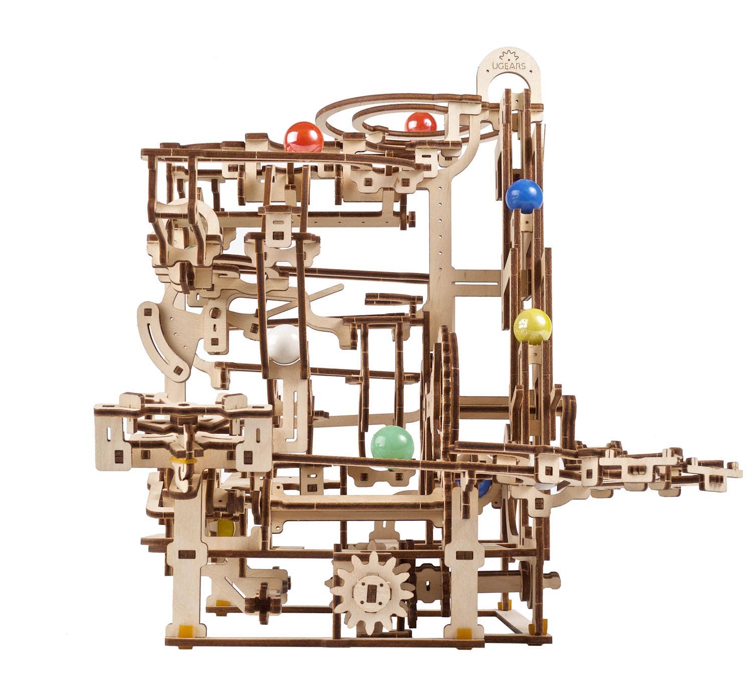 Ukidz LLC - Wholesale DIY Craft Kit - UGears Marble Run Tiered Hoist -3 -Wooden 3D Puzzles - DIY3