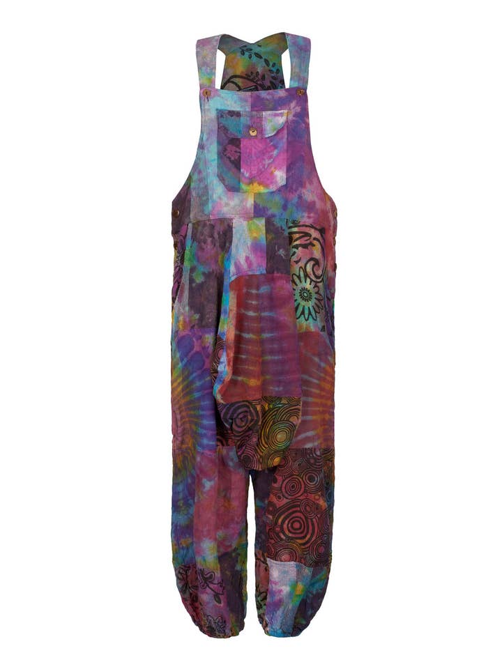 Wicked Dragon Clothing – wholesale Overalls – Women's – Bodhi patchwork harem dungarees