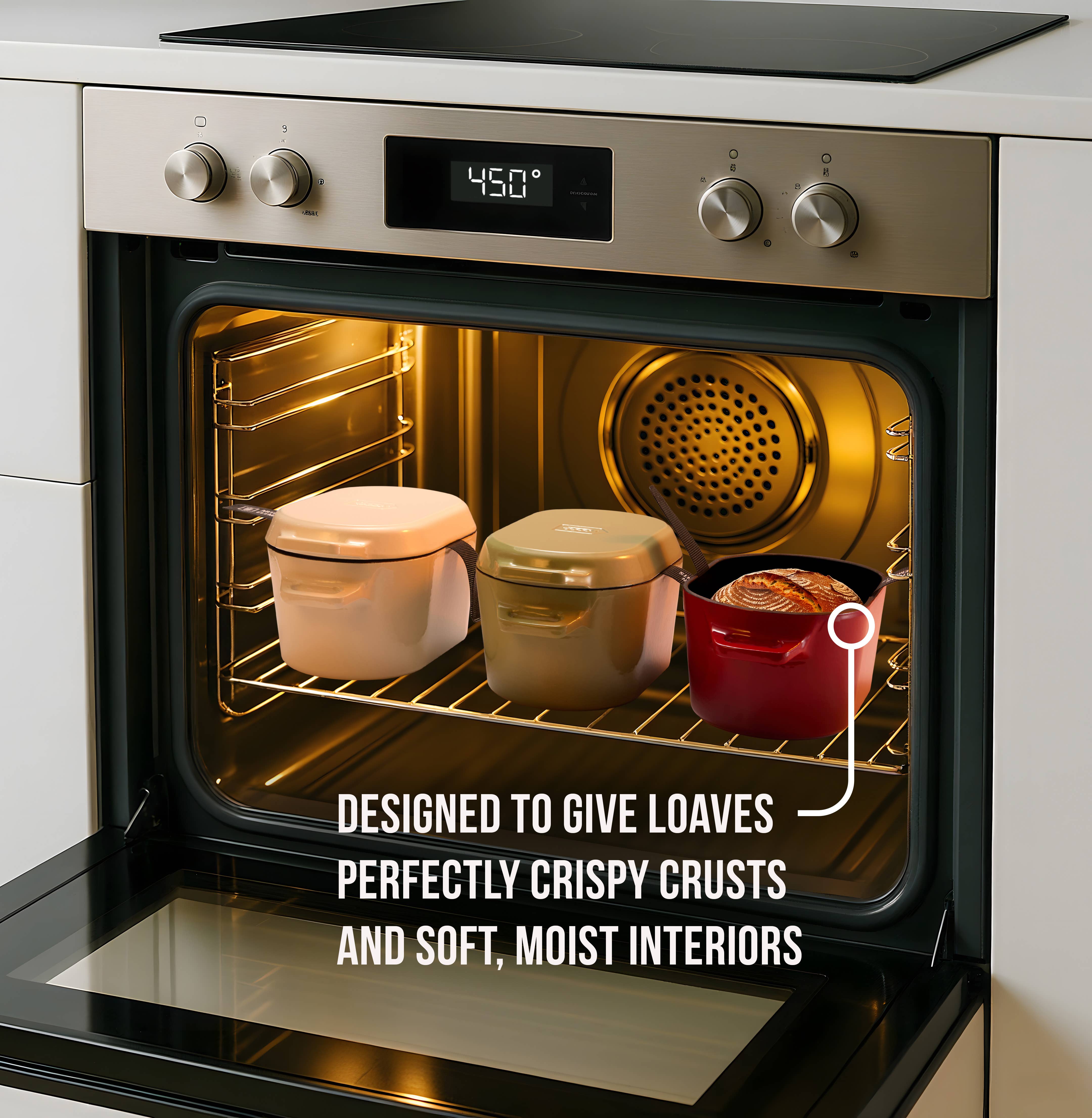 Kook - Wholesale Cooking Pot - Kook Dutch Oven with Lid, Enameled Cast Iron, 3.4 qt17