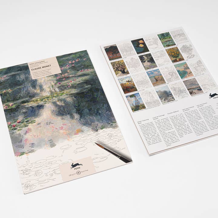 Libro da colorare per artisti di Claude Monet per la vendita all'ingrosso da parte di Pepin Press