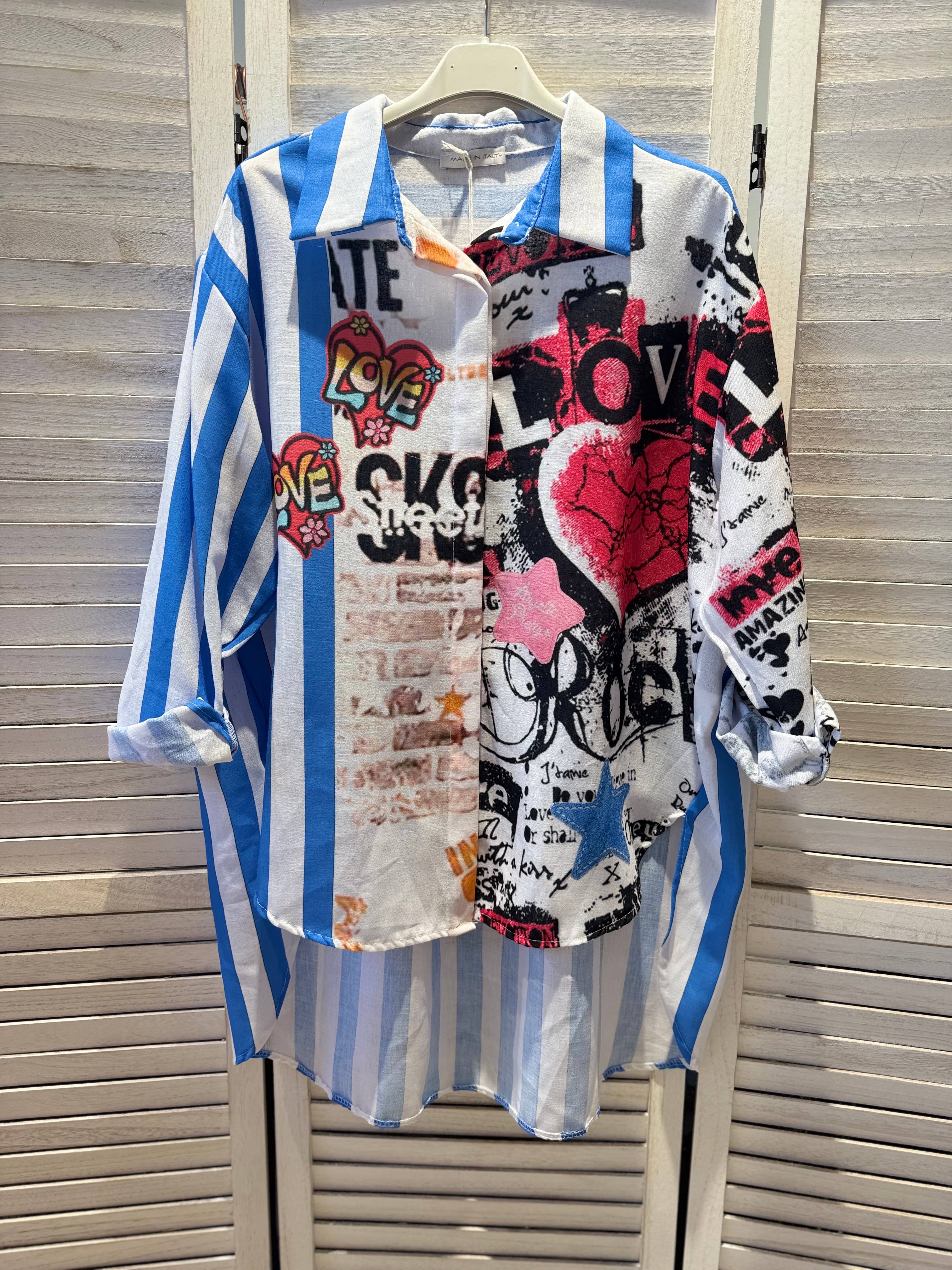 VICTORIA&ISAAC - Wholesale Button Down Shirt - Women's - Long-sleeve graphic shirt - M182-203