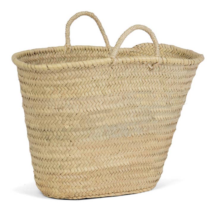 Oval Straw Tote w/Rope SH for wholesale by Willow Group