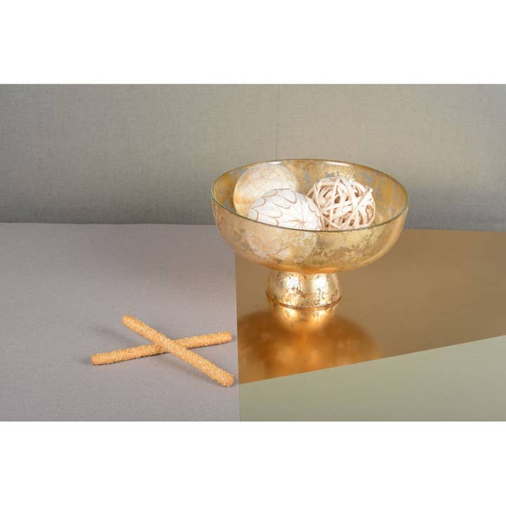 AULICA - Wholesale Fruitmand - Gouden voetbokaal 27x27x9cm3