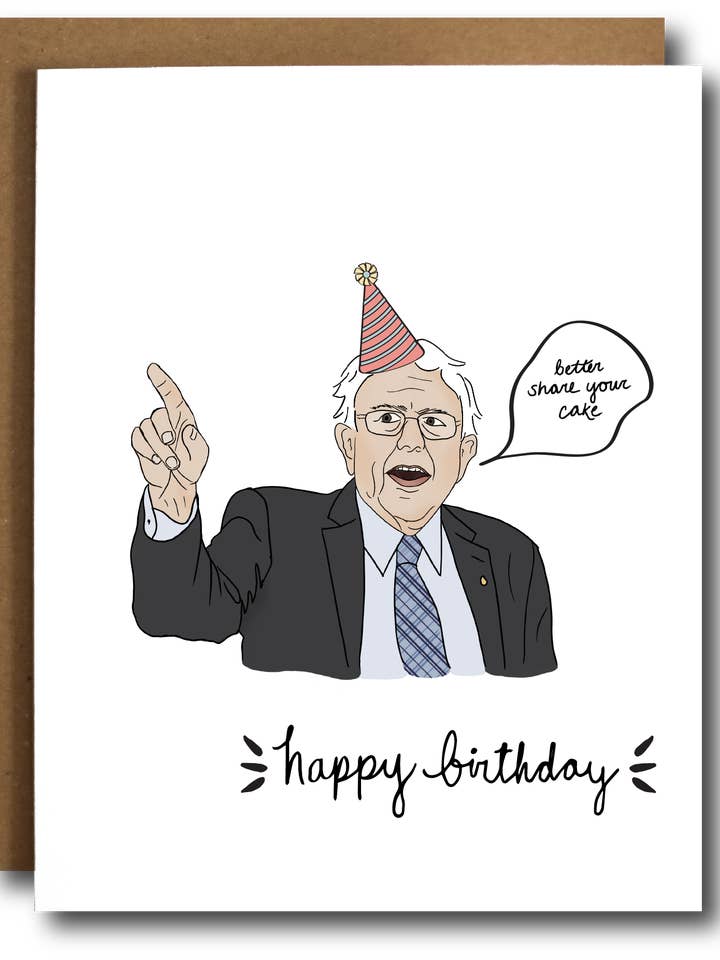 Bernie Sanders Birthday Card for wholesale by The Card Bureau