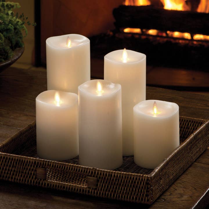 Napa Home & Garden - Wholesale Flameless Candle - Lightli Moving Flame Indoor Pillar 3.5" X 8.5"1