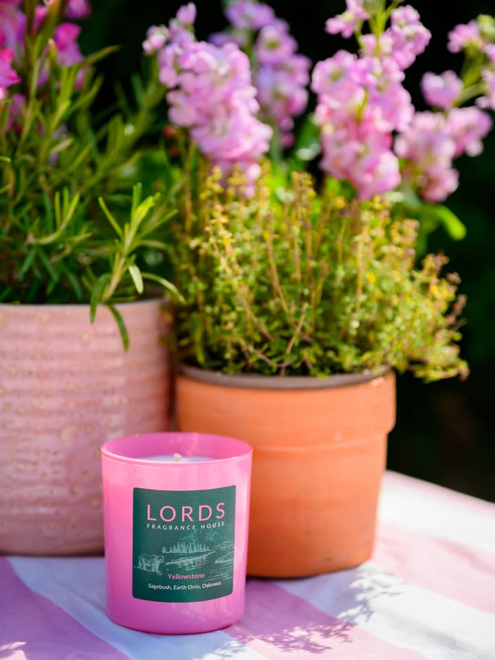 Yellowstone Large Candle | Pink Candles | Luxury Candles for wholesale by LORDS Fragrance House