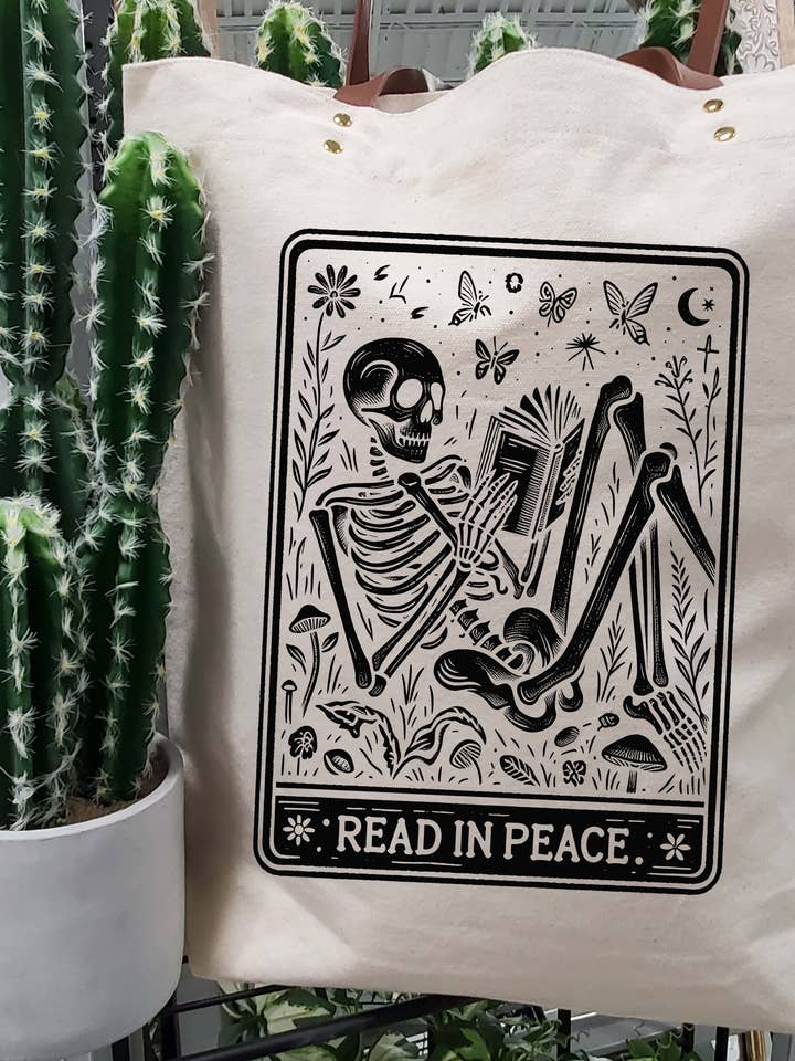 Canvas draagtas met leren handvatten / Milieuvriendelijke tas voor wholesale door Maggie G