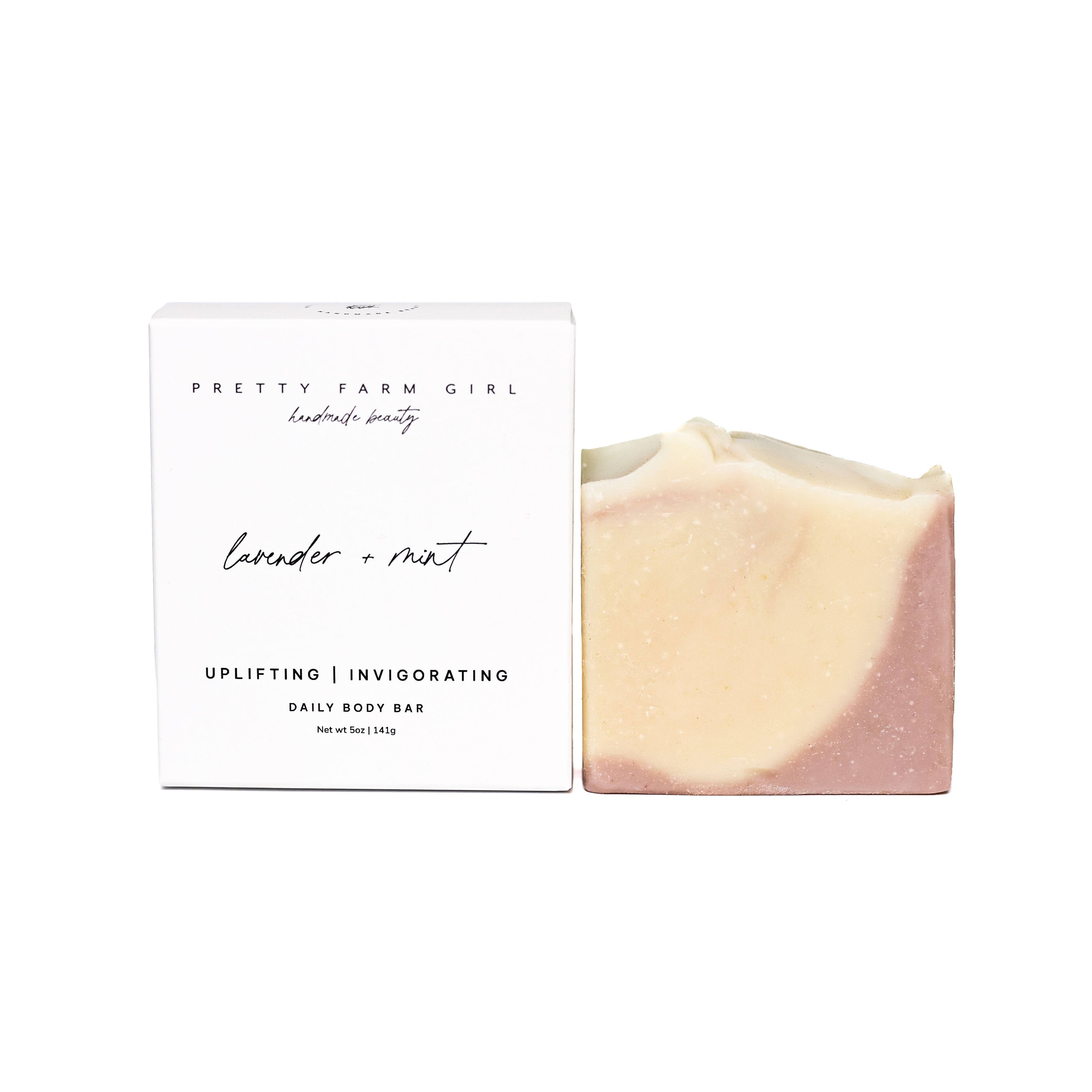 Pretty farm girl - Wholesale Bar Soap - Lavender + Mint Handmade Tallow and Goat Milk Soap Bar