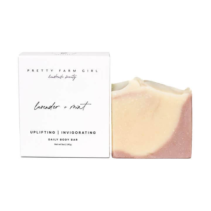 Pretty farm girl - Wholesale Bar Soap - Lavender + Mint Handmade Tallow and Goat Milk Soap Bar0