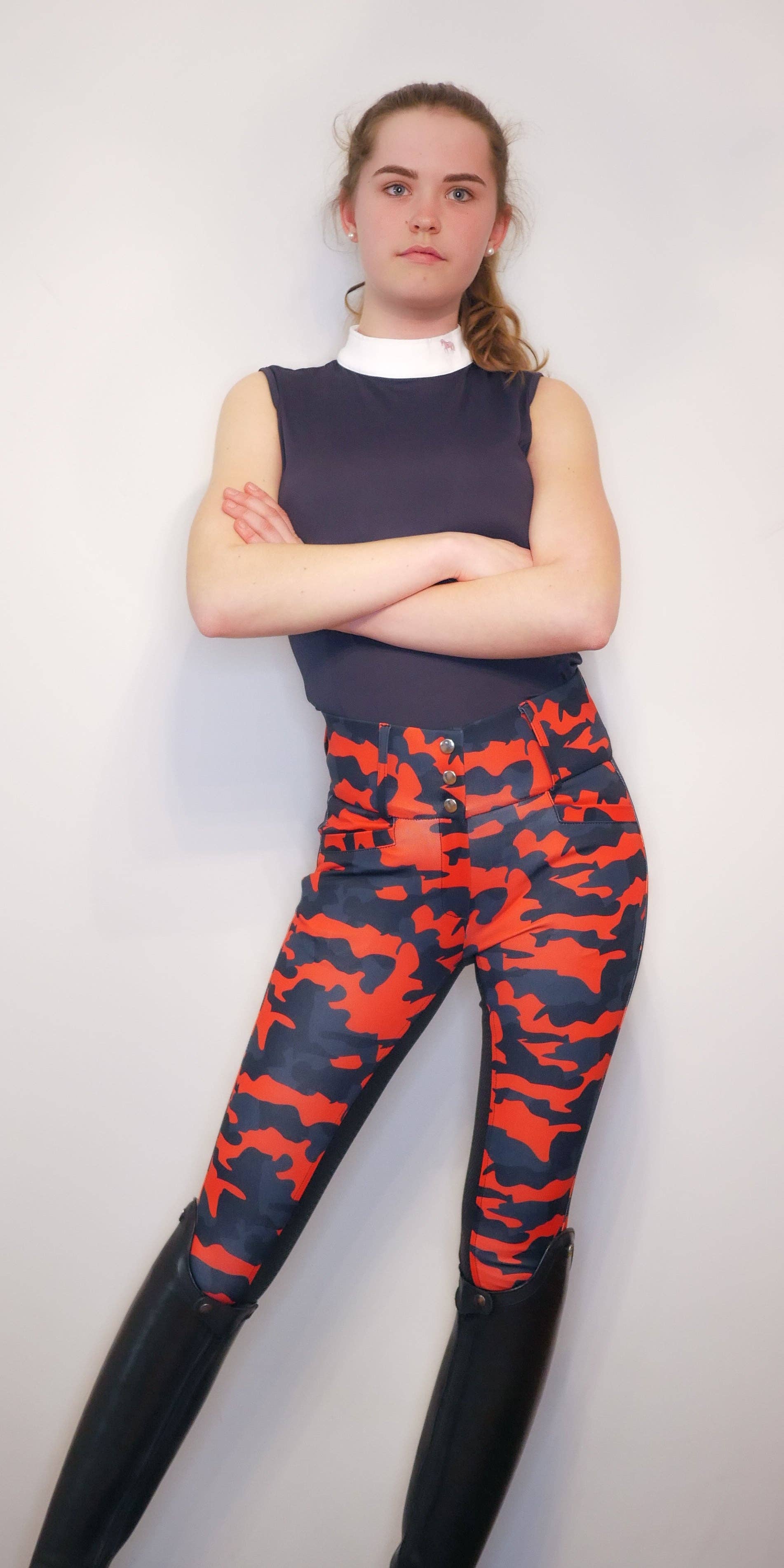 Evitoc Equestrian - Vendita all'ingrosso Pantalone - Donna - Breeches Evitoc Red Camou21