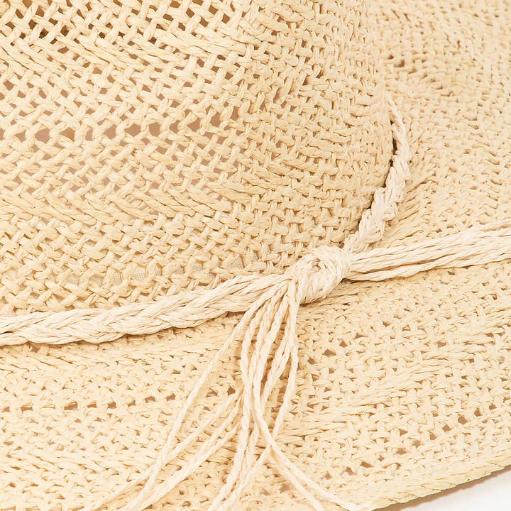 Collections by Fame Accessories - Wholesale Straw Hat - Women's - Braided Rope Straw Hat