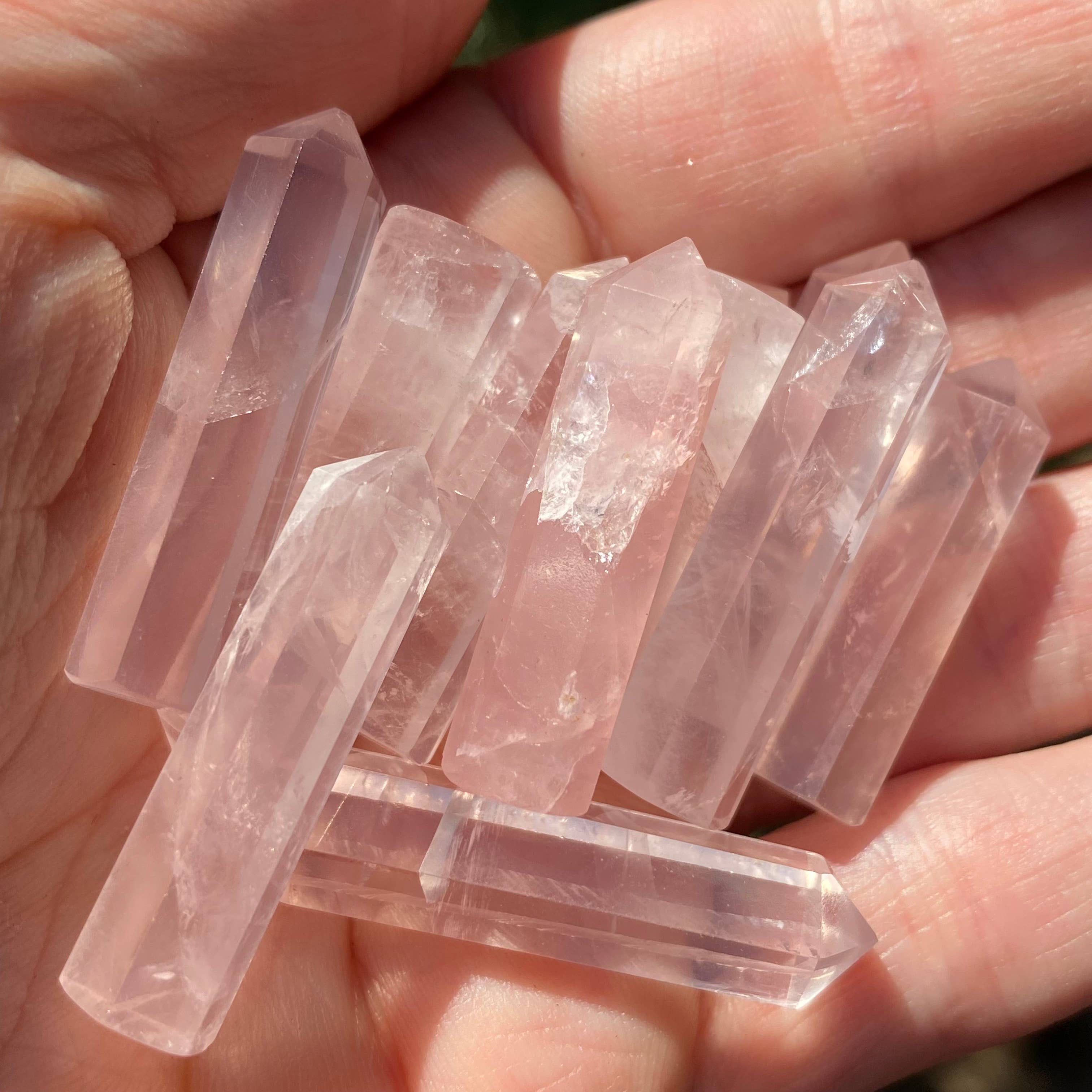 Wax Apothecary - Wholesale Spiritual Stone/Crystal - Rose Quartz Crystal Points Mini Gemstone Towers4