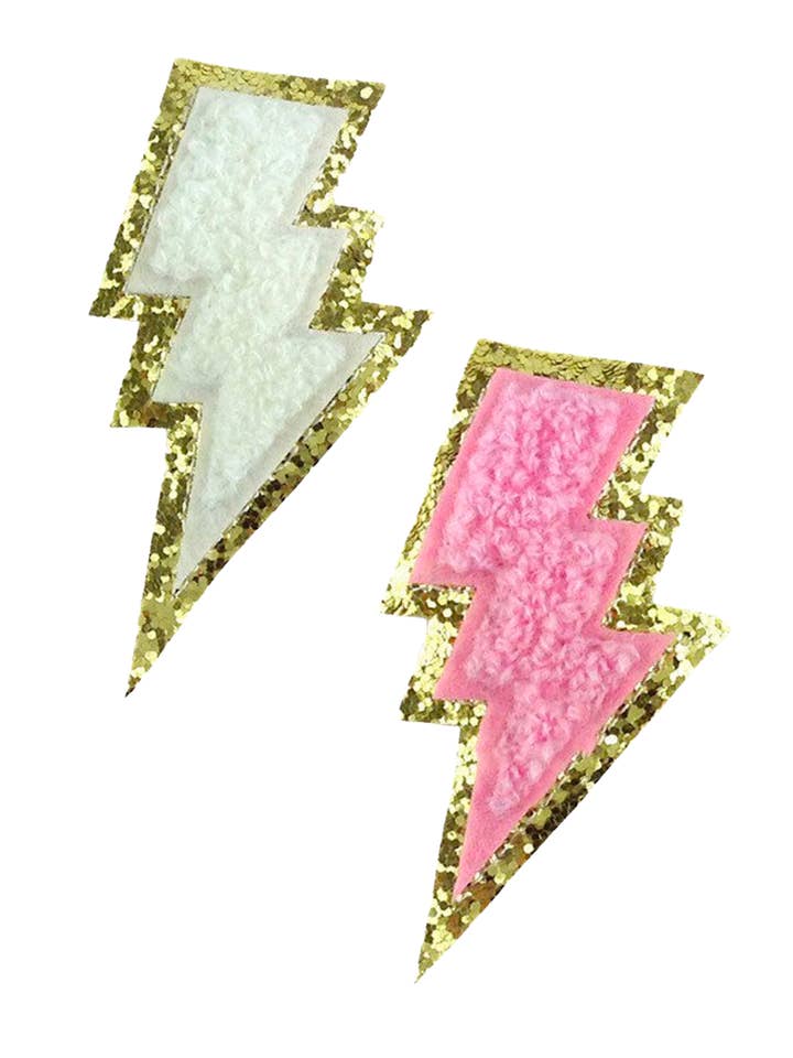 Lightening Chenille Patch for wholesale by Sunday Honey