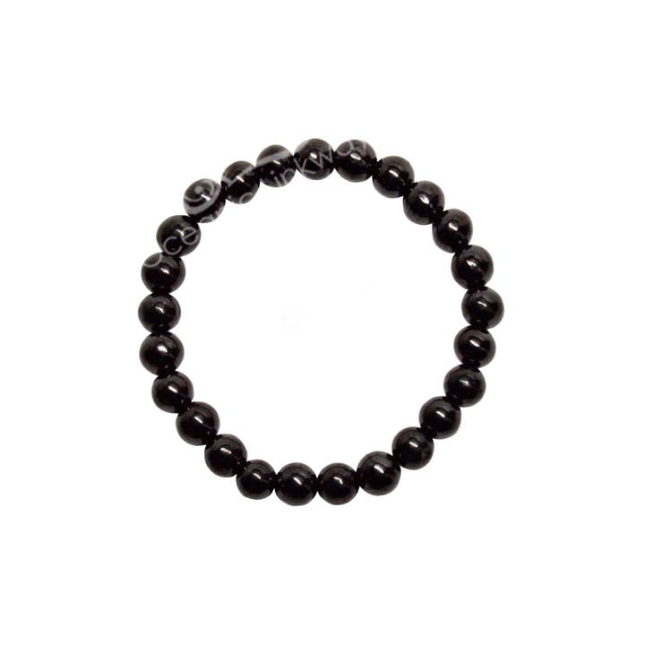 Oceanic Linkways Inc - Wholesale Beaded Bracelet - BRACELET - ONYX, BLACK (8-8.5 MM) 7.15-7.25"