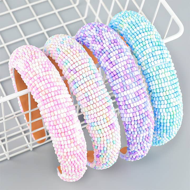 COLORFUL RICE BEADS DECKED HEAD HOOP HEADBAND_CWAHA0122 for wholesale by ACCITY