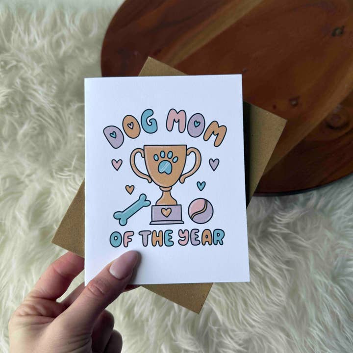Big Moods - Wholesale Mother's Day Card - "Dog Mom Of The Year" Greeting Card