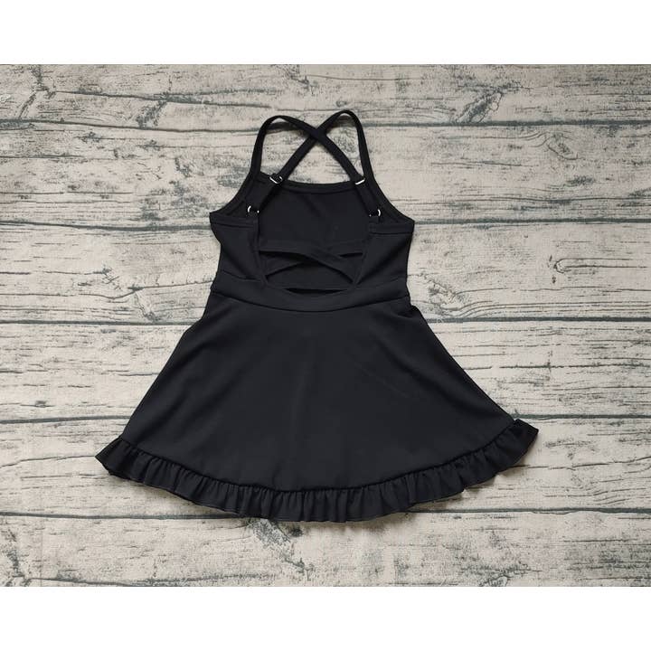 Aier Wholesale - Vente Robe de sport – enfant - Robes de sport en tricot noir pour petites filles4