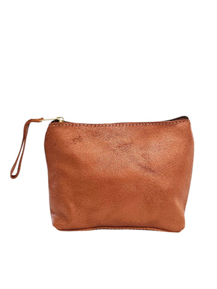 Neceser de Maquillaje ReLeather - Melocotón Coral para venta al por mayor de MBH Leather