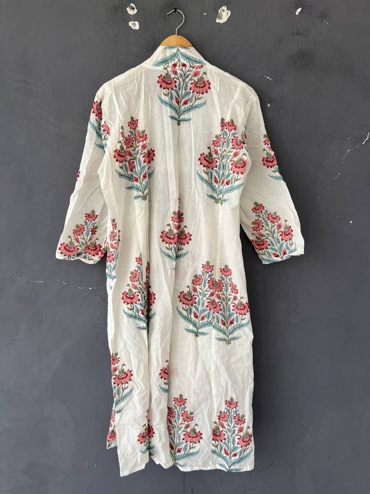 Bhawana Handicrafts - Wholesale Dress - Women's - Floral Print Beach Wear Women Cotton Long Maxi Picnic Dress 3