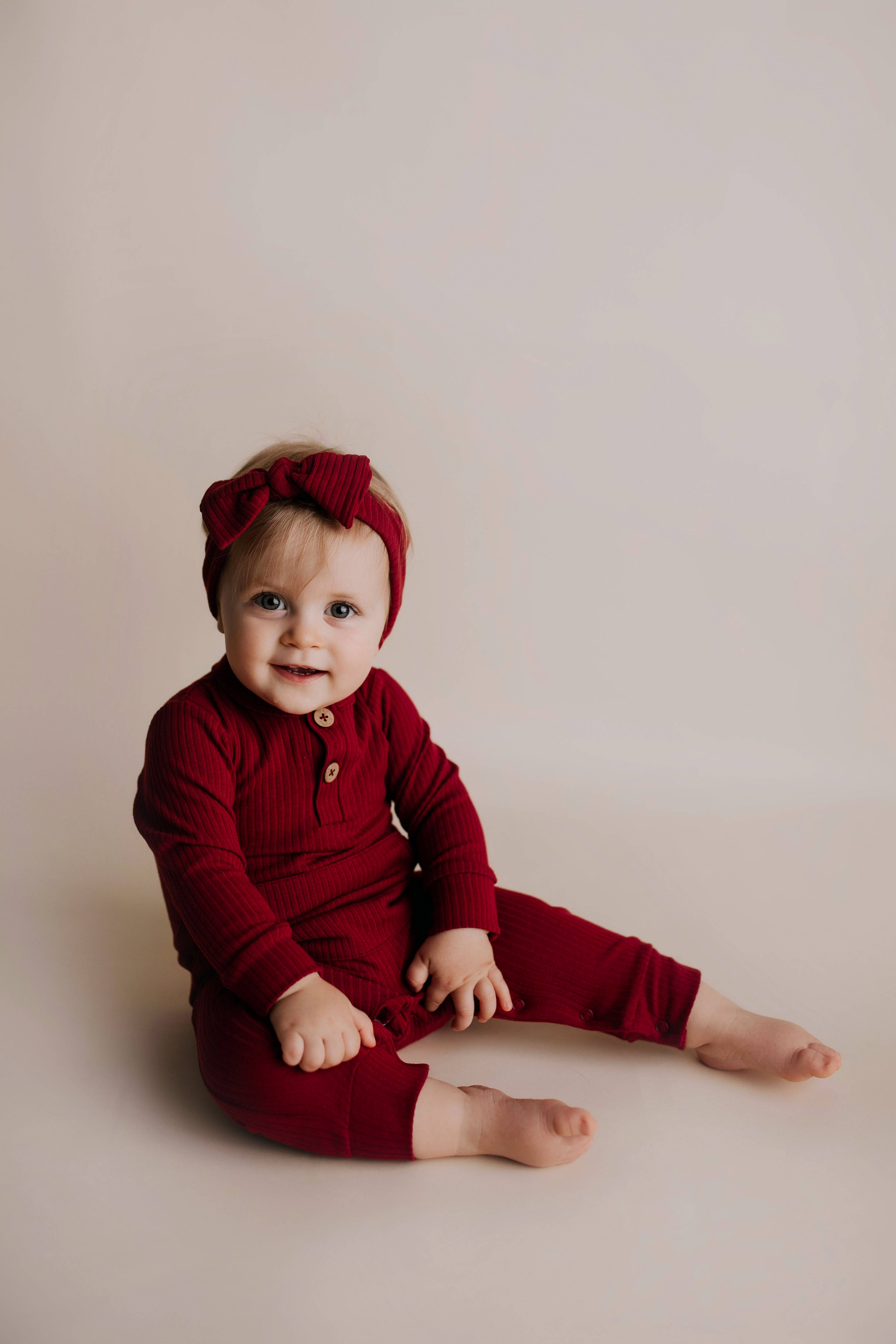 Three Little Tots - Wholesale Jumpsuit - Baby - Baby Ribbed Playsuit with Pockets and Bow16