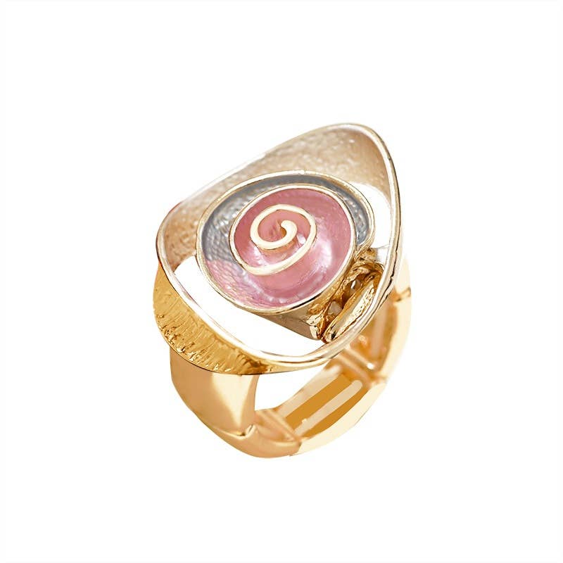 AMORINO SRL - Vendita all'ingrosso Anelli cocktail/statement - ANELLO ELASTICO FIORE SMALTATO - SW25448B1143