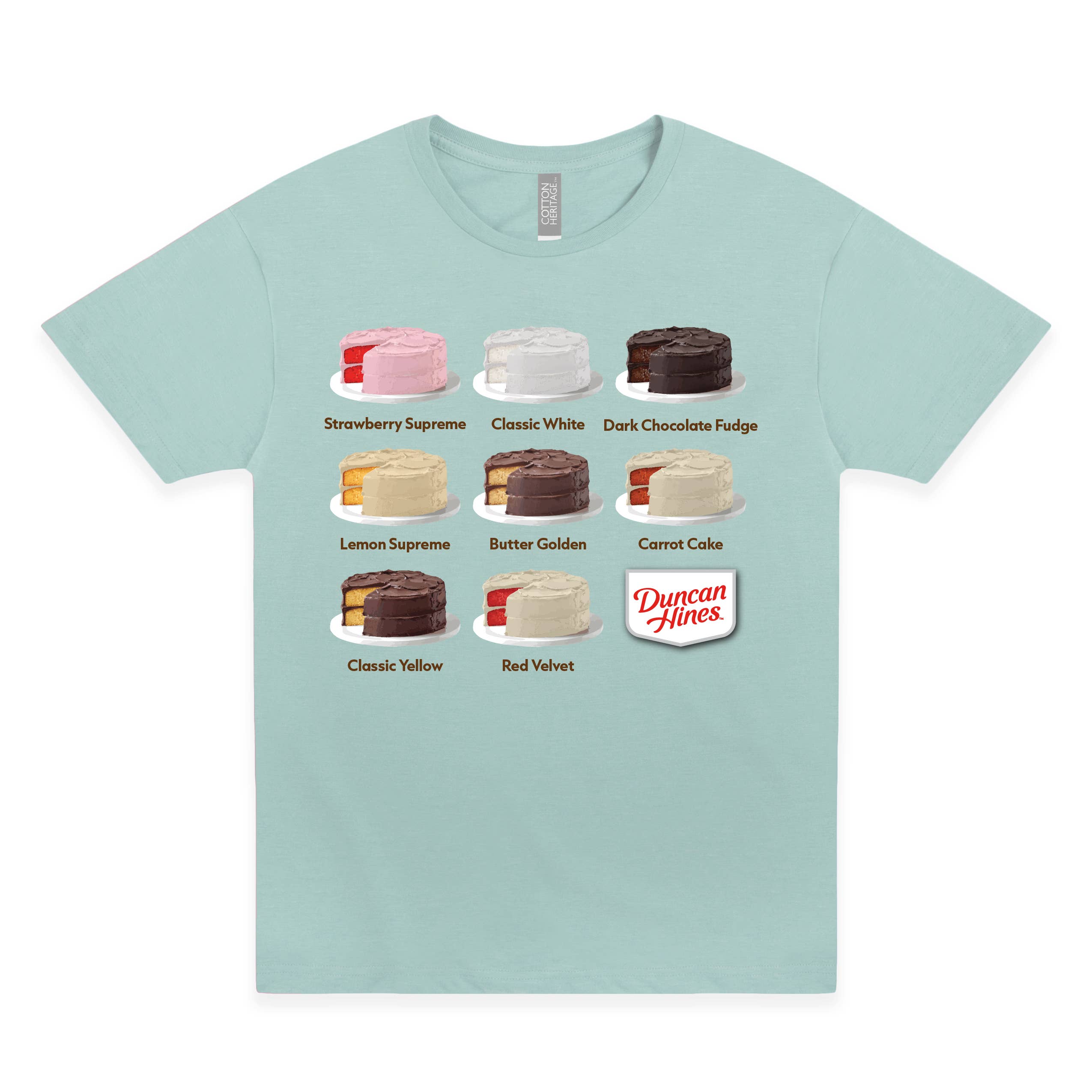 www.sweetvintagetees.com - Wholesale Screen Printed T-Shirt - Unisex - Duncan Hines® Cake Variety Tee | Officially Licensed