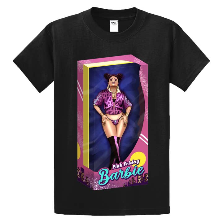 Mayd in America – wholesale Screen printed t-shirt – Women′s – Nicki Minaj Barbie T-shirt