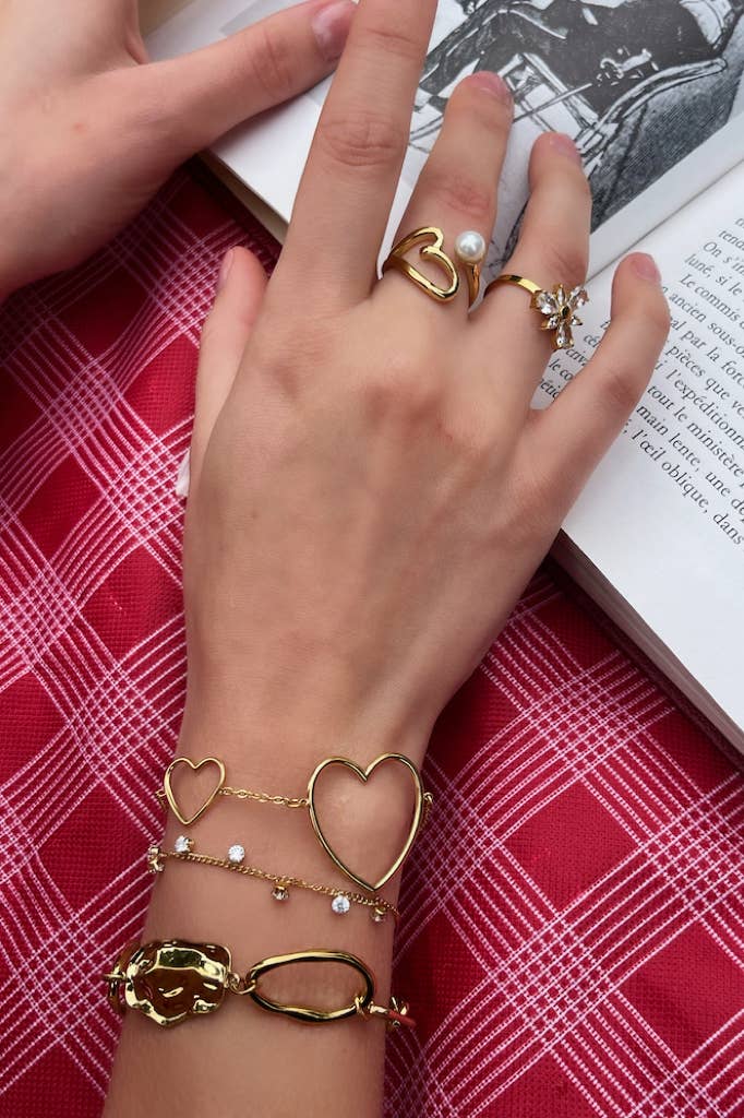 Gold Stainless steel bracelet 324RX125 for wholesale on Faire1