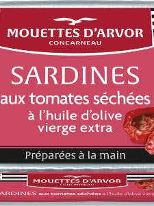 Mouettes d'Arvor Whole sardines in EVOO w/ sundried tomato for wholesale by French Feast