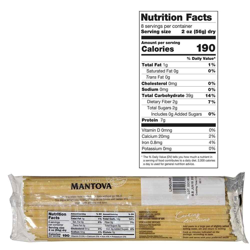 Fine Italian Food - Wholesale Pasta - Mantova Bronze Cut Linguine Pasta, 1 lb.4