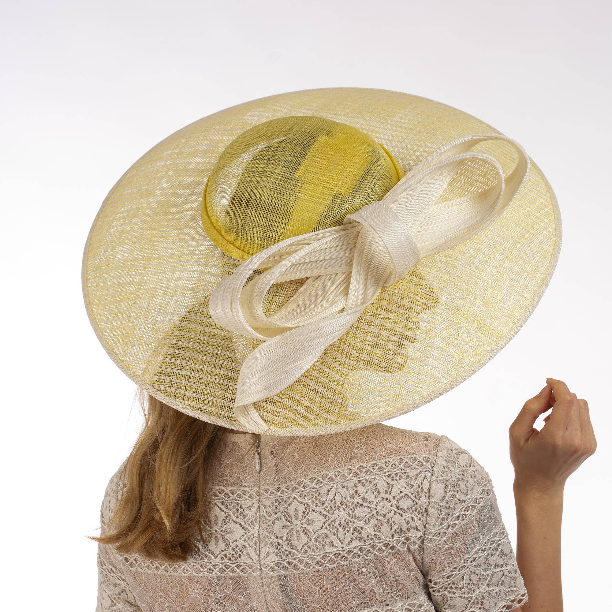 KaKyCo - Wholesale Hat Accessory - Women's - Dual Color Sinamay Base With Jinsin Buntal Bow | 1020854